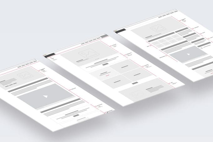 Content architecture wireframes